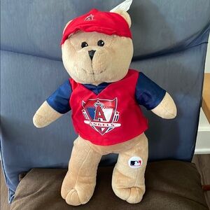 Los Angeles Anaheim Major League Stuffed Baseball Teddy Bear. 15” tall
